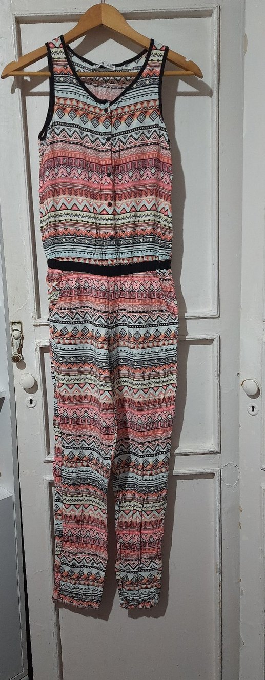 Bohem Çok Renkli Uzun Kız Tulum - Görsel 3