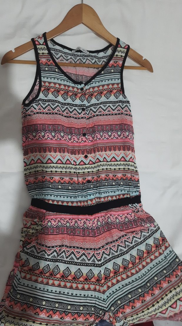 Bohem Çok Renkli Uzun Kız Tulum - Görsel 2