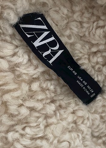 Zara Bej Peluş Kadın Kaban