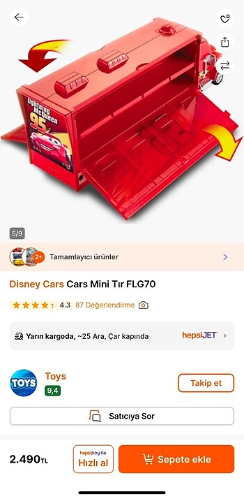  Cars mini tır