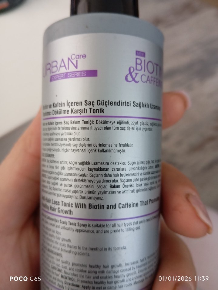 Biotin & Kafein İçeren Saç ve Saç Derisi Sprey Toniği - Görsel 3