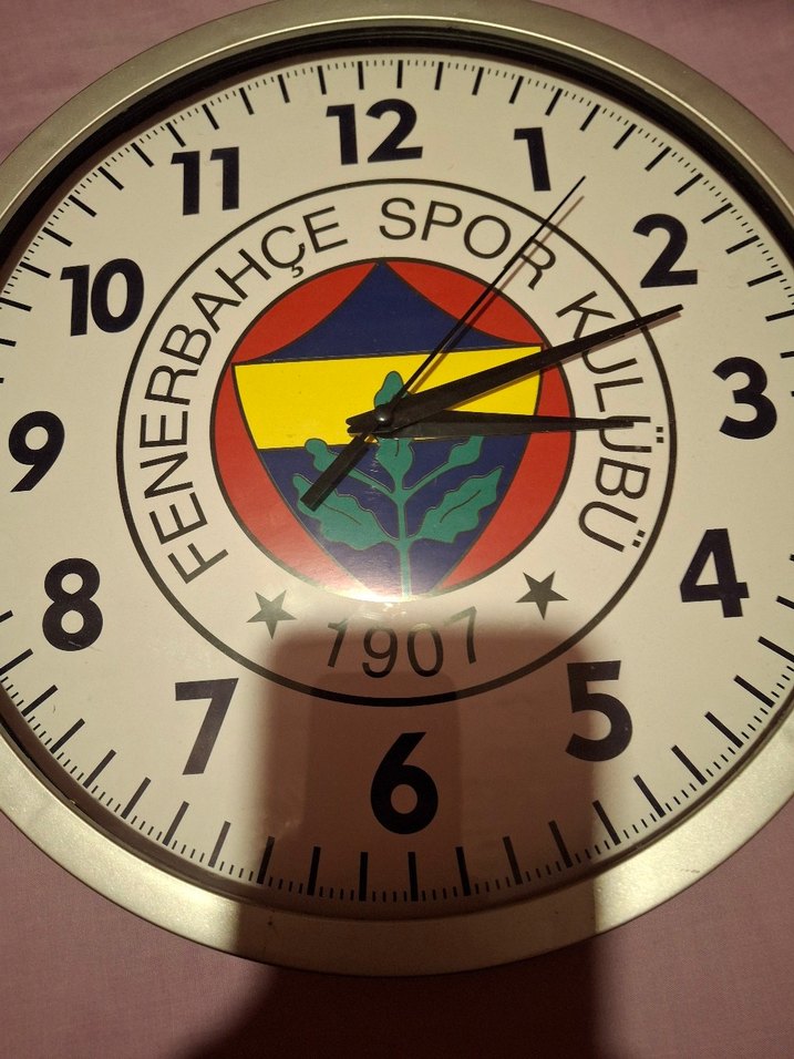 Fenerbahçe Spor Kulübü Duvar Saati Gold - Görsel 2