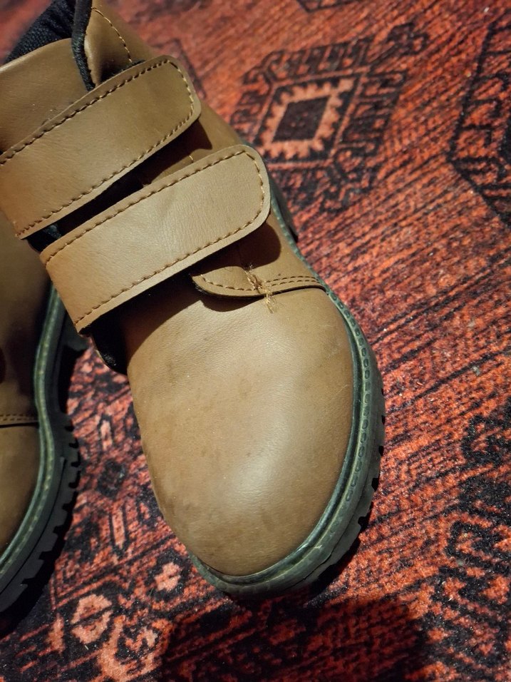 Kahverengi Deri Çocuk Botları Tokalı - Görsel 4