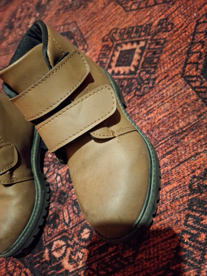 Kahverengi Deri Çocuk Botları Tokalı - Görsel 2