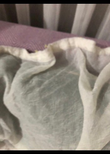 İşlemeli Beyaz Bohem Perde - Görsel 3