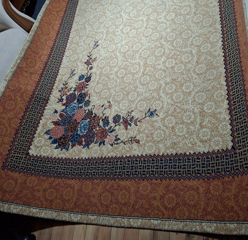 Çiçek Desenli Çok Renkli Geleneksel Halı - Görsel 3