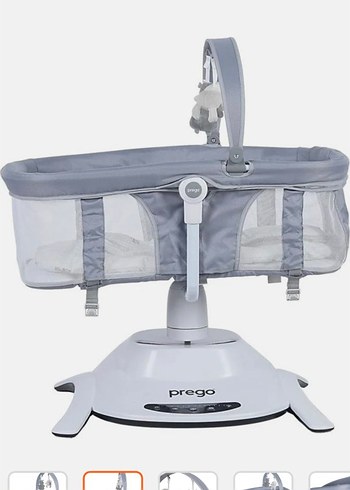 Gri Prego Bebek Beşiği ve Sepeti