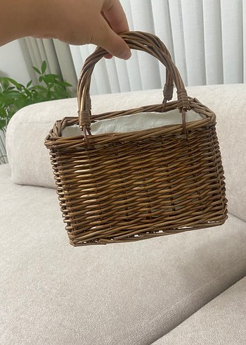 Örgü Detaylı Bej Bohem Kadın Çanta - Görsel 3