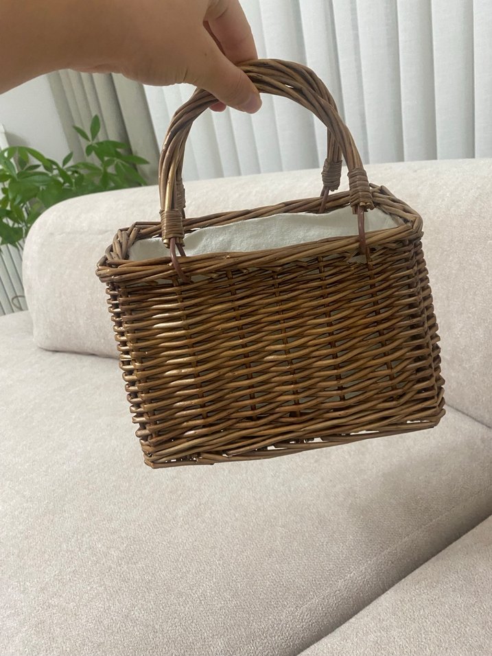 Örgü Detaylı Bej Bohem Kadın Çanta - Görsel 3