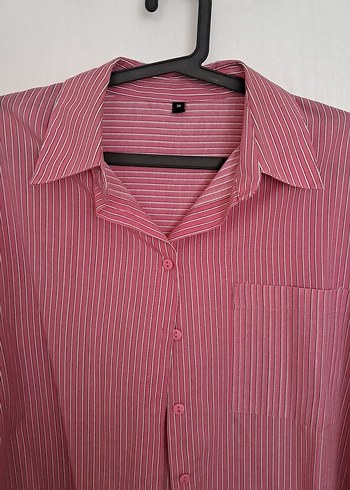 Bordo Uzun Kollu Düğmeli Gömlek - Görsel 2