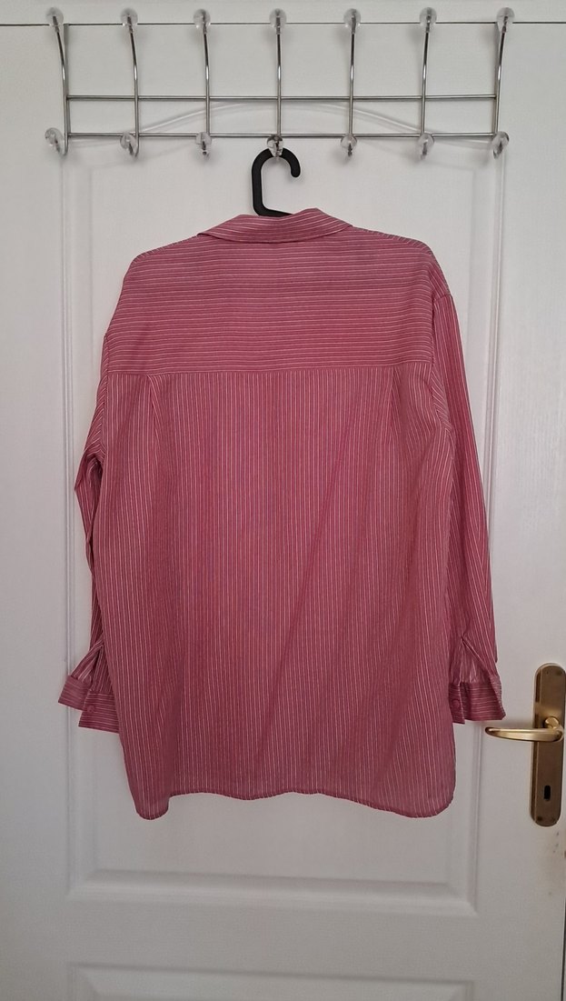 Bordo Uzun Kollu Düğmeli Gömlek - Görsel 4