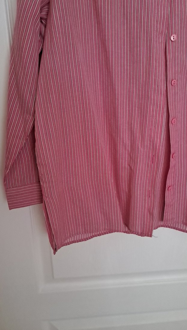 Bordo Uzun Kollu Düğmeli Gömlek - Görsel 3