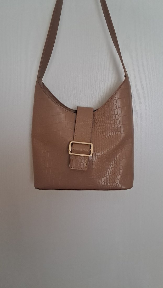 Bej Deri Tokalı Kadın Çanta - Görsel 2