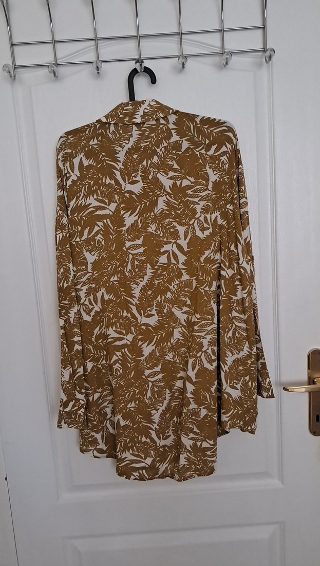 Düğmeli Uzun Kollu Bohem Kadın Gömlek - Görsel 4