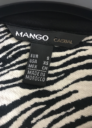 Mango zebra desenli small beden bomber ceket
