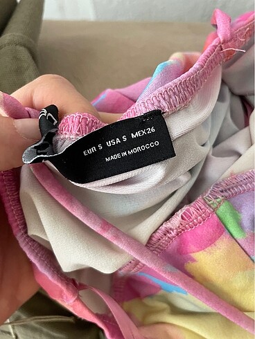 s Beden Bershka mini büzgülü elbise
