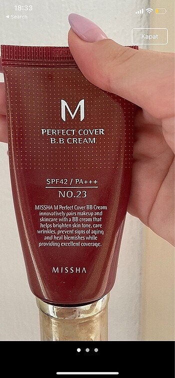 Missha bb cream