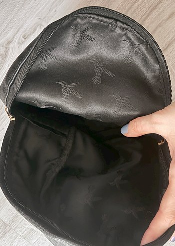 Fabrika siyah Kadın Sırt Çantası - Görsel 3