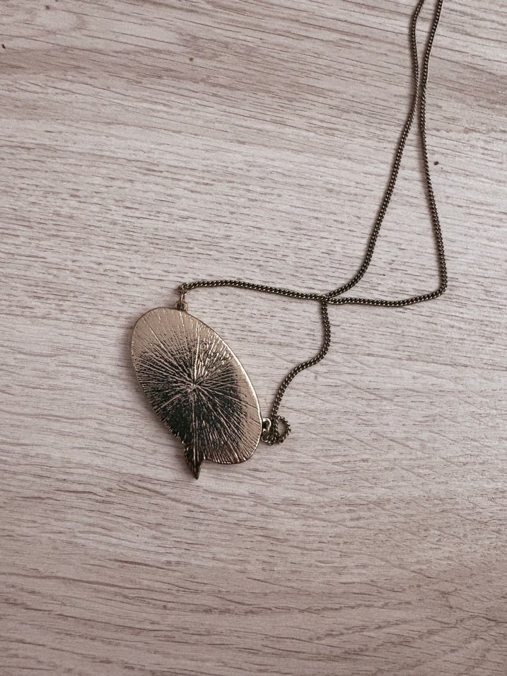 Uzun Zincir Detaylı Altın Renkli Kadın Kolye - Görsel 3