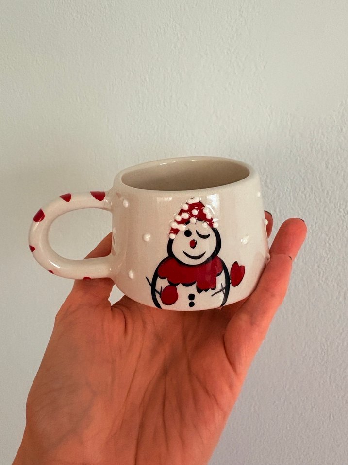 Kardan adam Seramik Kupa - Görsel 2