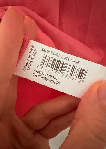 Gül kurusu Kısa Kollu Kadın Tişört - Görsel 4