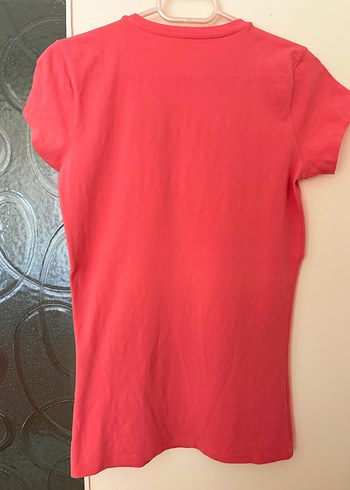 Gül kurusu Kısa Kollu Kadın Tişört - Görsel 2