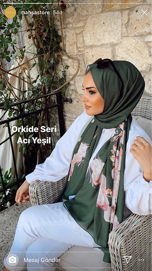 yeşil şal