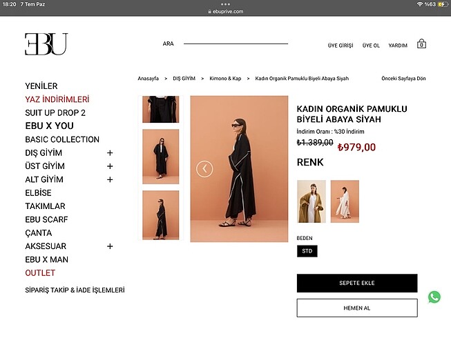 universal Beden siyah Renk Kimono etiketli yazlık
