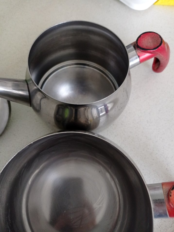 Kırmızı Saplı Gri Çelik Çaydanlık - Görsel 2