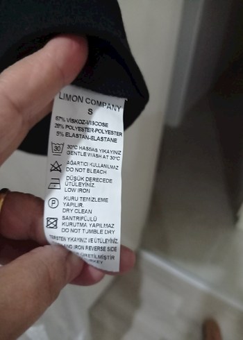 Siyah Düğmeli Uzun Kollu Midi Elbise - Görsel 5