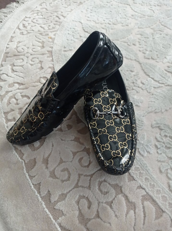 Siyah Parlak Deri Tokalı Erkek Loafer - Görsel 4