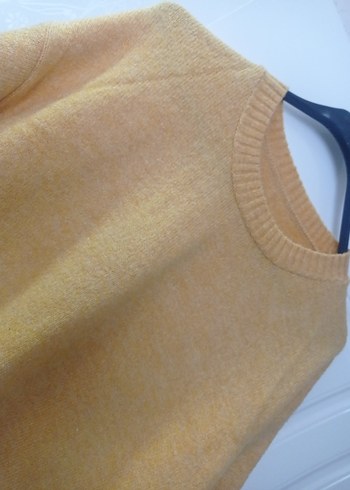 Sarı Kadın Örme Yün Triko - Görsel 4