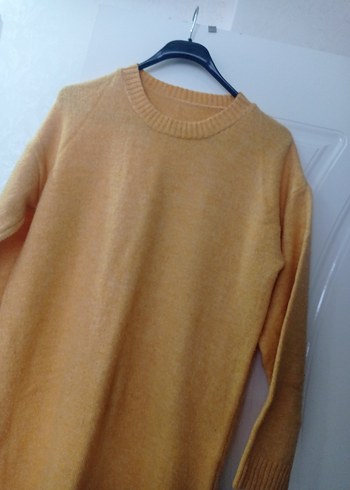 Sarı Kadın Örme Yün Triko - Görsel 2