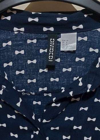 Düğmeli Lacivert Uzun Kollu Midi Kadın Gömlek - Görsel 3