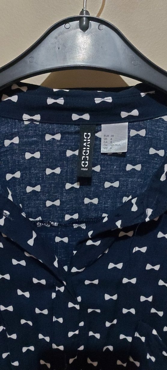 Düğmeli Lacivert Uzun Kollu Midi Kadın Gömlek - Görsel 3