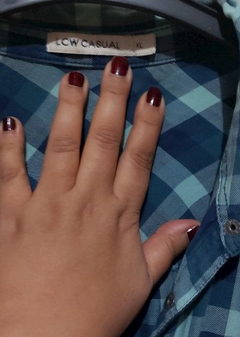 Mavi Ekose Uzun Kollu Kadın Gömlek - Görsel 3