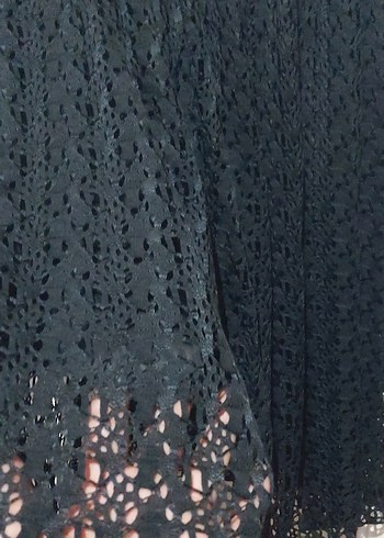 Siyah Dantel Uzun Kadın Etek - Görsel 3