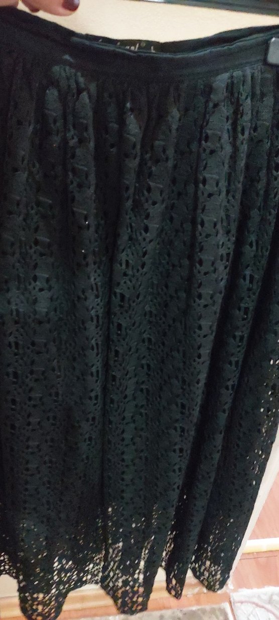 Siyah Dantel Uzun Kadın Etek - Görsel 4