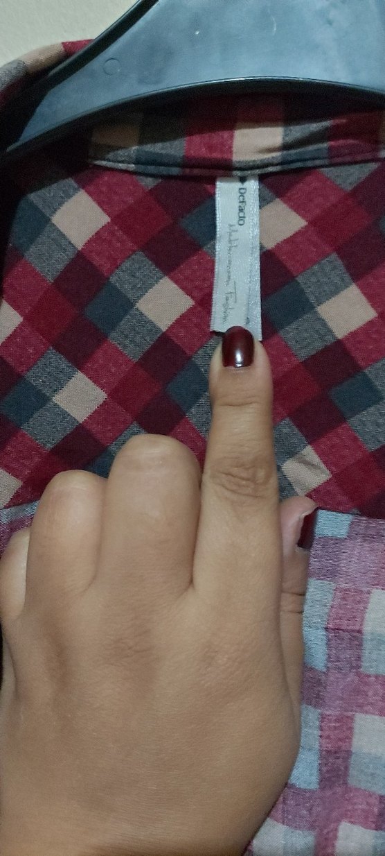 Bordo Düğmeli Uzun Kollu Kadın Gömlek - Görsel 3