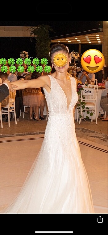 34 Beden beyaz Renk Vakko Helen Gelinlik