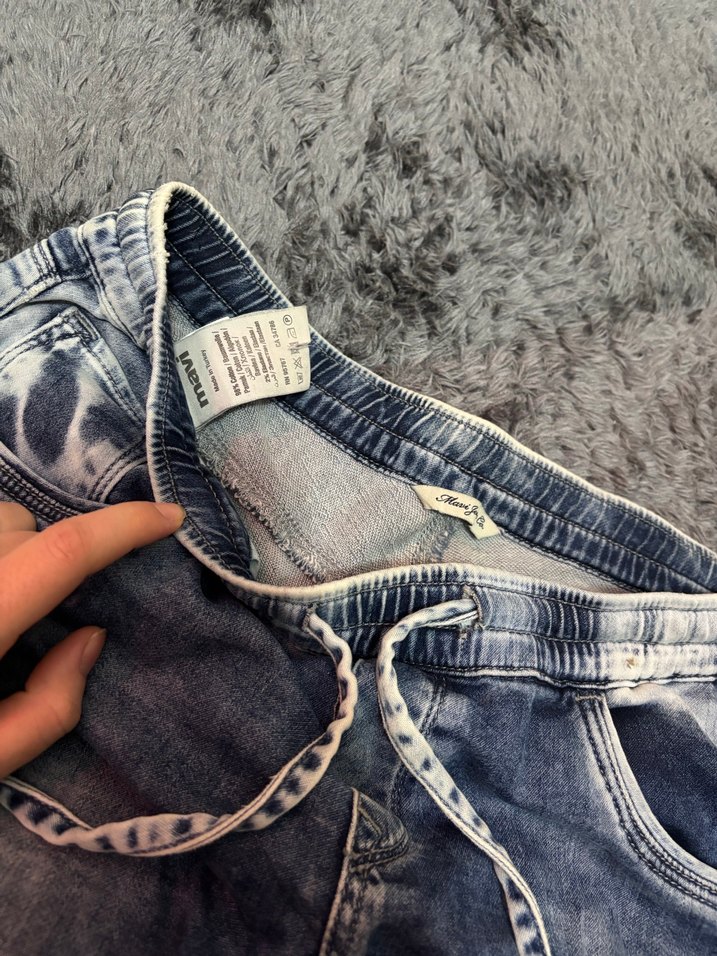 Kadın Gri Batik Desenli Kemerli Jean - Görsel 3