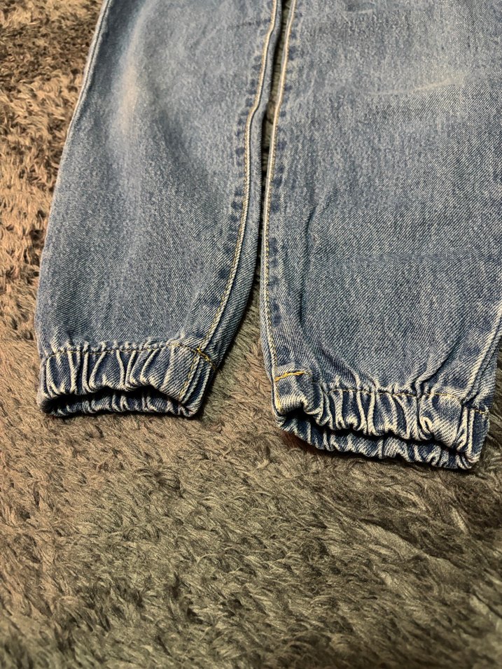 Kot paçası lastikli jean - Görsel 2