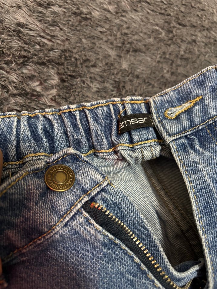 Kot paçası lastikli jean - Görsel 3