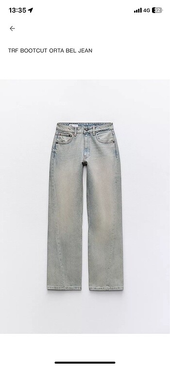 Zara orta bel jean
