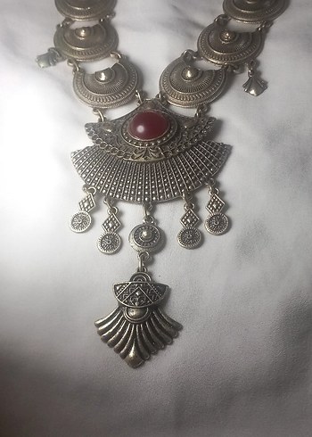 Gümüş vintage antika kolye - Görsel 3