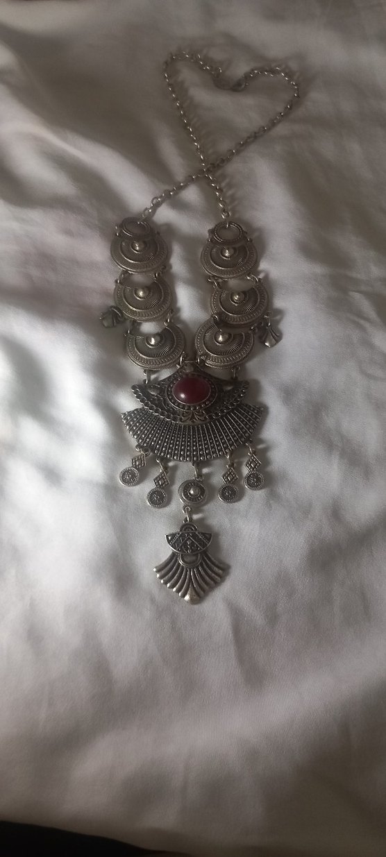 Gümüş vintage antika kolye - Görsel 2