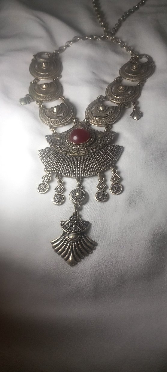 Gümüş vintage antika kolye - Görsel 3