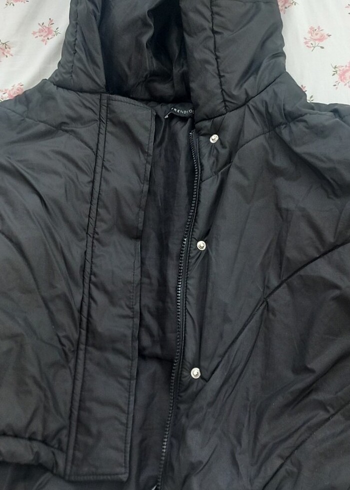 Kadın mont siyah - Görsel 2