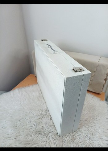 Beden Renk Beyaz Makyaj Organizer Kutusu