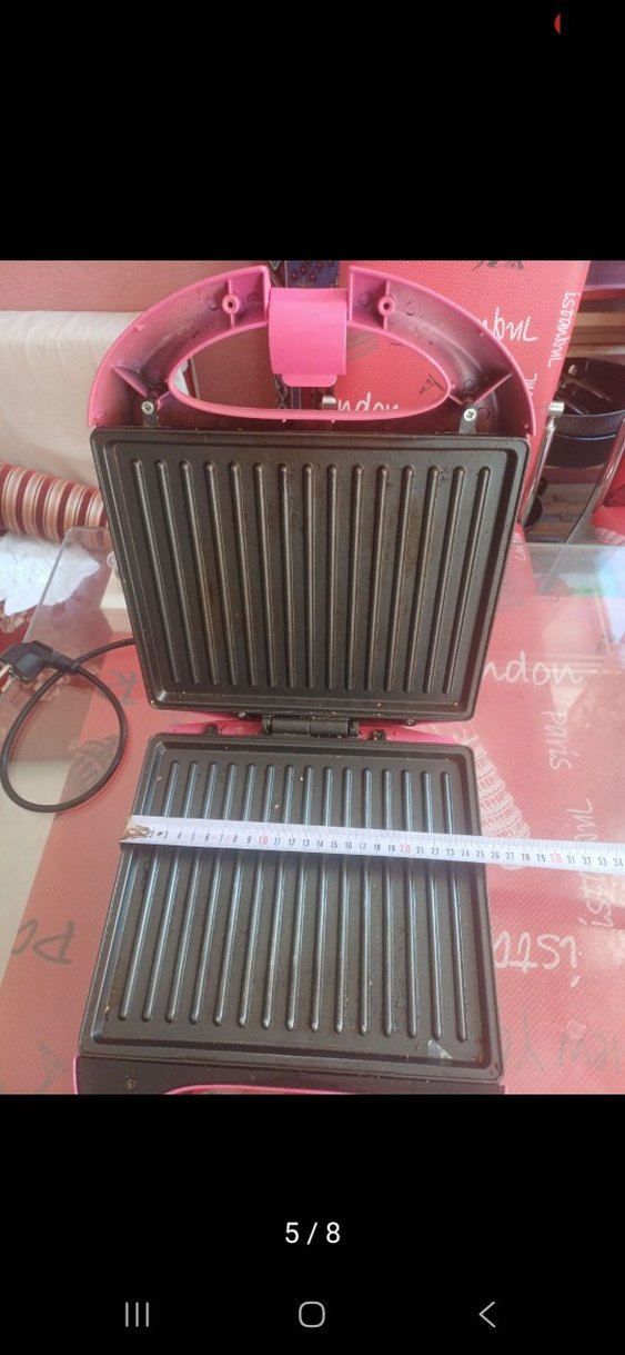 Pastel Pembe Tost ve Sandviç Makinesi - Görsel 5